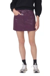 Citizens Of Humanity Beatnik Mini Skirt Recycled Leather In Pickled Be