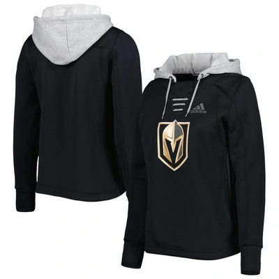 Adidas Originals Adidas Black Vegas Golden Knights Skate Lace Primeblue Team Pullover Hoodie