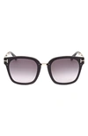 Tom Ford Philippa Square Injection Plastic Sunglasses In Grey