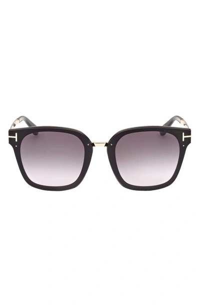 Tom Ford Philippa Square Injection Plastic Sunglasses In Grey