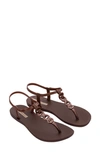 Ipanema Connect T-strap Sandal In Brown/ Bronze