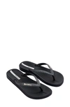 Ipanema Ana Sparkle Flip Flop In Black/ Black