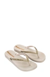 Ipanema Ana Sparkle Flip Flop In Beige/beige