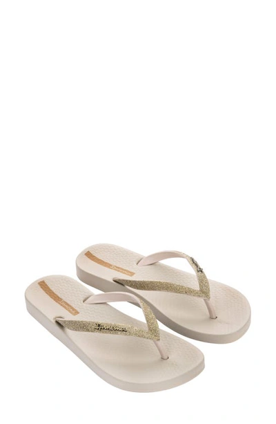 Ipanema Ana Sparkle Flip Flop In Beige