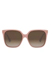 Fendi 59mm Gradient Square Sunglasses In Shiny Pink