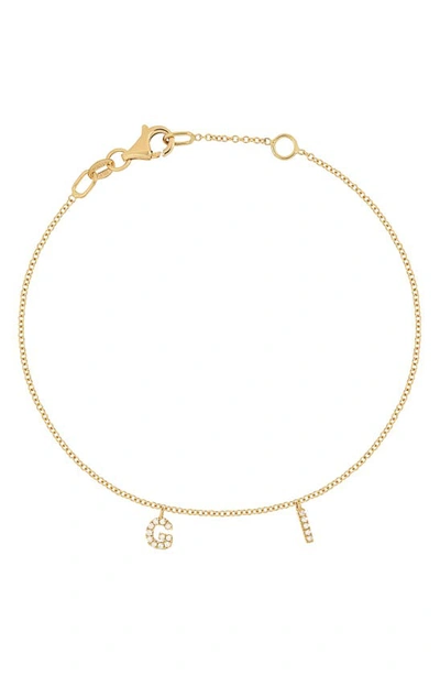 Bony Levy Icon Personalized Diamond Charm Bracelet In 18k Yellow Gold - 2 Charms