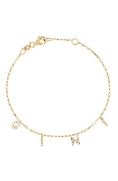 Bony Levy Icon Personalized Diamond Charm Bracelet In 18k Yellow Gold - 4 Charms