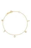 Bony Levy Icon Personalized Diamond Charm Bracelet In 18k Yellow Gold - 5 Charms