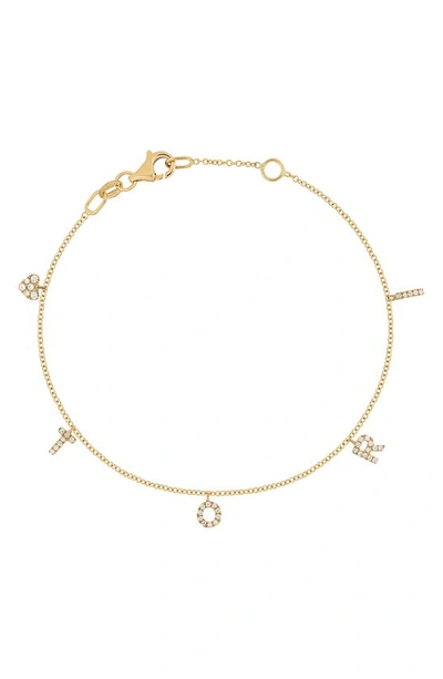 Bony Levy Icon Personalized Diamond Charm Bracelet In 18k Yellow Gold - 5 Charms