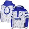 Starter Men's  White, Royal Indianapolis Colts Thursday Night Gridiron Raglan Half-zip Hooded Jacket In White