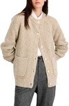 Alex Mill Mirielle Donegal Wool Blend Cardigan In Oatmeal
