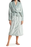 Nordstrom Bliss Plush Robe In Grey Blue
