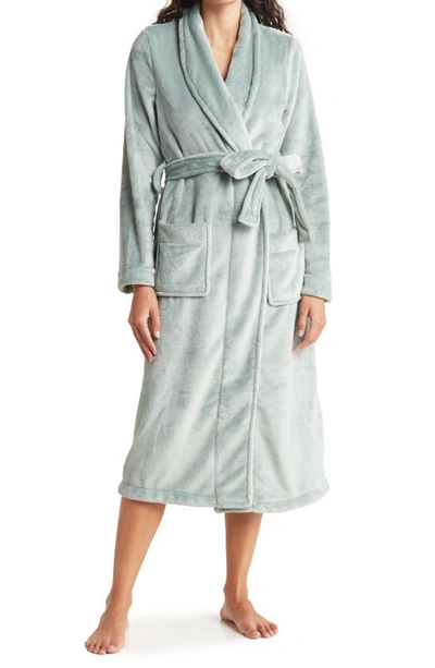 Nordstrom Bliss Plush Robe In Grey Blue