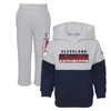 OUTERSTUFF TODDLER NAVY/HEATHER GRAY CLEVELAND GUARDIANS TWO-PIECE PLAYMAKER SET