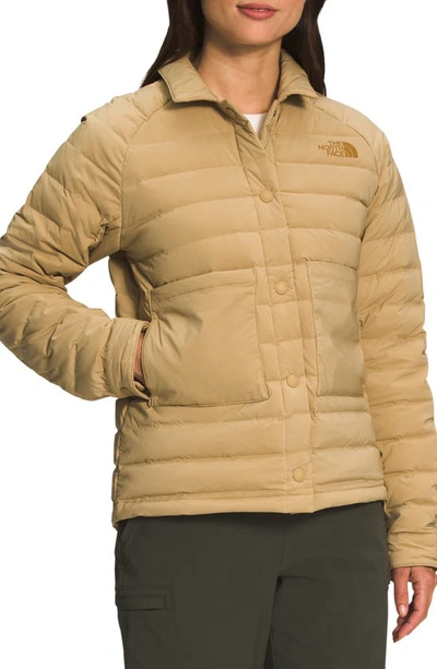The North Face Belleview Stretch 600-fill Power Down Parka In Antelope Tan