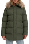 Noize Ophelia Faux Fur Trim Puffer Parka In Nocolor