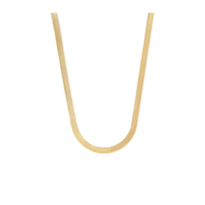 Loren Stewart Yellow Gold Herringbone Chain Necklace