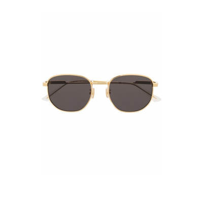 Bottega Veneta Gold Round Sunglasses