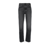 Mother Tomcat Hi-rise Cropped Jeans In Black