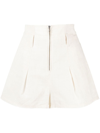 Jacquemus Le Short Santon Linen Blend Shorts In Bianco