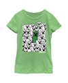 MICROSOFT GIRL'S MINECRAFT STAND OUT CREEPER WHITE CHILD T-SHIRT