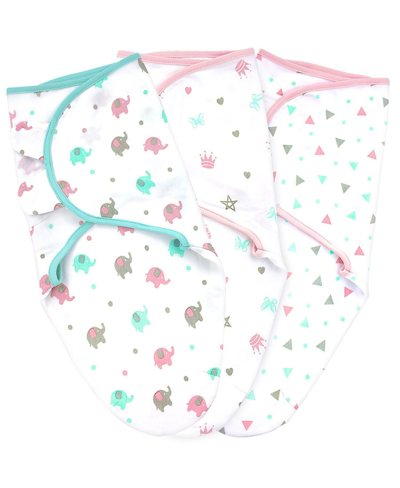 Bublo Baby Baby Swaddle Blanket Boy Girl, 3 Pack Newborn Swaddles, Infant Adjustable Swaddling Sleep Sack In Pink