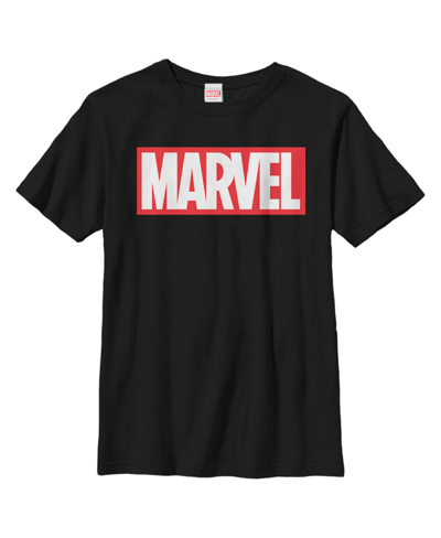 Marvel Boy's  Classic Bold Logo Child T-shirt In Black
