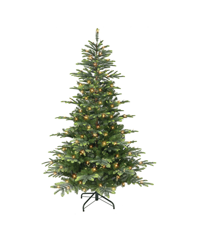 Puleo 7.5' Pre-lit Aspen Fir Tree With 600 Color Select Led Lights, 1319 Tips In Green