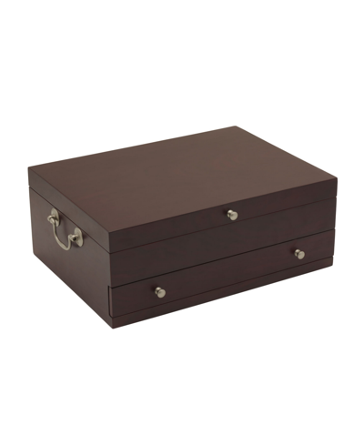 Wallace Single Drawer Flatware Chest In Dark Walnut