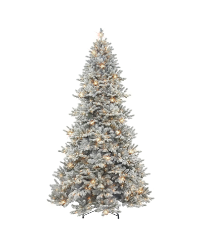 Puleo 9' Pre-lit Flocked Royal Majestic Spruce Tree With 900 ...