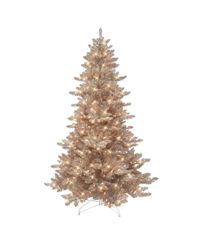 Puleo 6.5' Pre-lit Royal Majestic Spruce Tone Tree With Clear Incandescent Lights In Open Pink