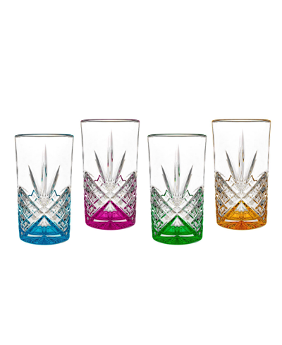 Godinger Dublin Highball Glasses, Set Of 4 In Rainbow