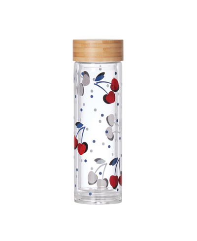 Kate Spade New York Vintage-like Cherry Dot Water Bottle In Clear