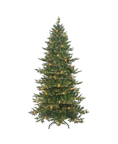 Puleo 7.5' Pre-lit Slim Royal Majestic Douglas Fir Downswept Tree With 500 Underwriters Laboratories Clear In Green