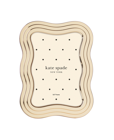 Kate Spade South Street Wavy Frame, 5" X 7" In Gold-tone