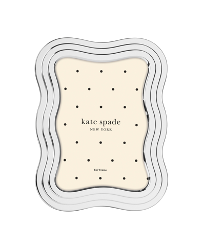 Kate Spade New York South Street Wavy Frame, 5" X 7" In Silver-tone Plate