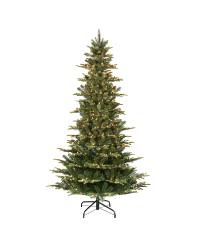 Puleo 9' Pre-lit Slim Aspen Fir Tree With 700 Underwriters Laboratories Clear Incandescent Lights, 1451 Ti In Green