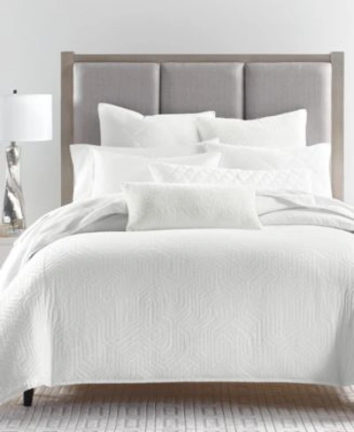 Hotel Collection Etched Geo Duvet Cover Collection Created For Macys Bedding In White