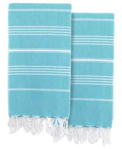 Linum Home Textiles 100 Turkish Cotton Lucky Pestemal Beach Towel Collection Bedding In Gray