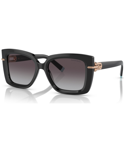 Tiffany & Co Women's Low Bridge Fit Sunglasses, Tf4199f53-y In Black