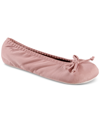 ISOTONER SIGNATURE WOMEN'S SATIN BALLERINA SLIPPERS