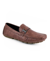 Guess Men's Amadeo Slip-on Pod Bottom Drivers In Cognac
