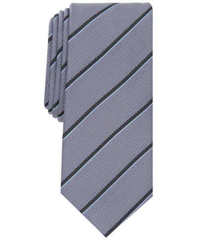 Alfani Men's Clarkson Stripe Tie, Created For Macy's In Charcoal