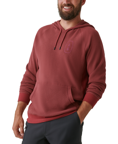 Bass Outdoor Men's Bay Stretch Waffle-knit Hoodie In Oxblood Red
