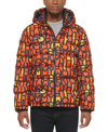 Tommy Hilfiger Men's Quilted Puffer Jacket, Created For Macy's In Orange Logo Print