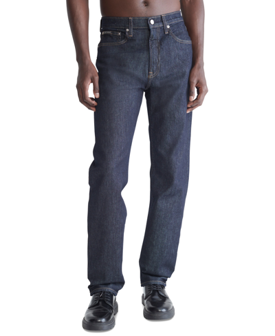 Calvin Klein Men's Standard Straight-fit Stretch Jeans In Seacaucus