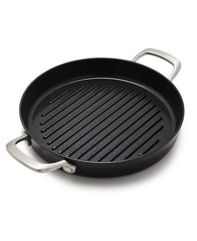Bk Aluminum, Stainless Steel 11" Round Grill Pan In Black