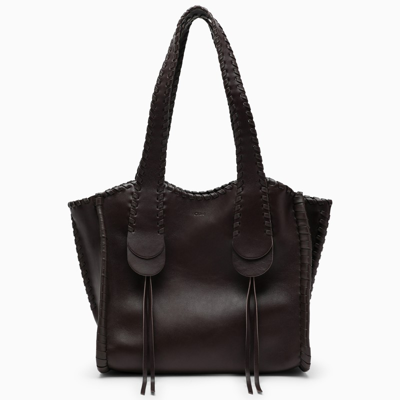 Chloé Medium Mony Leather Tote Bag In Brown