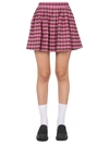 Kenzo High-waisted Check-pattern Skirt In Pink
