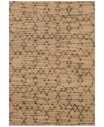 Spring Valley Home Beacon Jute Bu-01 18" Square Area Rug In Charcoal